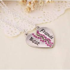 Colar Best Friends Melhores Amigas Amizade Folheado - B45