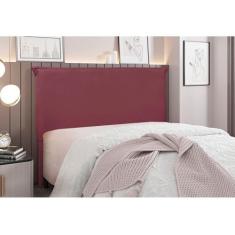 Cabeceira Cama Box Casal 140 cm Garden Veludo Vinho S04 - D'Rossi - DR