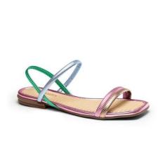 Sandália Mississipi Flatform Brilho Calce Fácil Feminino Q9142-Feminino