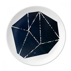 Star Blue Crystal Universe Sky Fantasy Prato Decorativo de Porcelana Salver Prato de Jantar