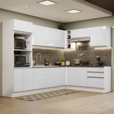 Cozinha Completa 479003 Armário E Balcão Branco Brilho