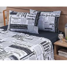 Jogo Lençol 4 Peças Cama Viúva 2,03Mx1,20Mx35Cm 100% Algodão - Thais E