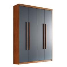 Guarda Roupa Solteiro Heros 4 Portas e 2 Gavetas MDF Moderna