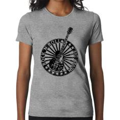 Baby Look Rock n Roll Never Die Guitarra - Foca na Moda, Cinza, GGG