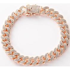 haoyueer Coleira de corrente para cães com elos cubanos de diamante com 13 mm de largura, corrente de metal para gatos, coleira de cristal, acessórios para filhotes, pequenos, médios, grandes, gatos,