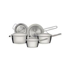 Jogo de Panelas Tramontina Allegra em Aço Inox com Fundo Triplo 5 peça