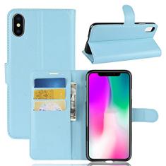 Capa para iPhone XS Plus Carteira de Couro Flip Capa para iPhone XS Plus Capa de Proteção de Telefone Capa com Design Simplificado