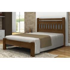 Cama Super King Size Antares de Madeira Maciça Tauari  Cor Imbuia - SA