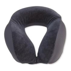 Travesseiro de Viagem Apoio de Pescoço Visco Nasa Ergonômico Anatômico Capa Removível com botão Cinza - Viva Conforto