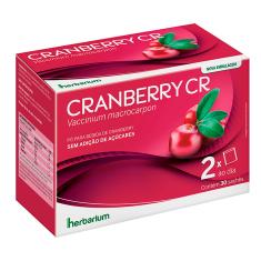 Pó para Bebida Cranberry CR 400mg Sem Açúcar com 30 sachês Herbarium 30 Sachês