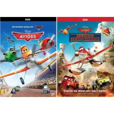 Dvd Disney Aviões + Dvd Aviões 2 Heróis Do Fogo Ao Resgate