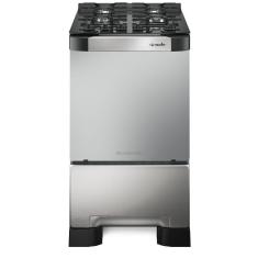 Fogão Mueller 4 bocas Decorato Vetro Inox com mesa de vidro