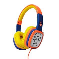HP302 HEADPHONE CARTOON: DIY, OEX, Microfones e fones de ouvido, Laranja, Azul e Amarelo