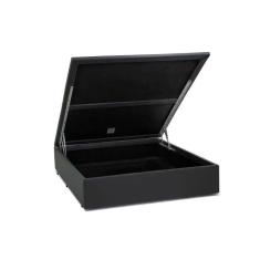 Base Box Baú Casal Sintético Cinza - 39x138x188