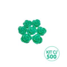 Kit 500 Unidades Mini Sabonete Artesanal Rosa Flor 2,5 cm - D&C, Verde