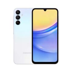 Smartphone Samsung Galaxy A15 5G Azul Claro 128GB, 4GB RAM, Processador Octa-Core, Câmera Tripla Traseira, Tela Super Amoled de 6.5" 90Hz