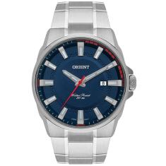 Relógio ORIENT masculino prata azul MBSS1369 D1SX