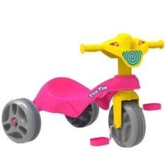 Triciclo Infantil Bandeirante Tico-Tico Club de Pedal Suporta até 19 Kg - Rosa