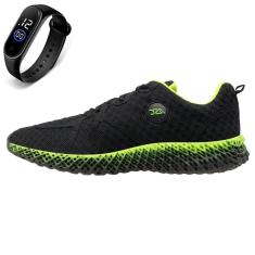 Tênis Masculino Cross Academia Caminhada Leve e Resistente + Relógio-Masculino