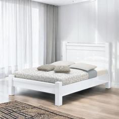 Cama Casal Moderna Verona Branca - Mobiliar Home Shop
