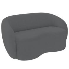 Sofá 3 Lugares 160cm Sala de Estar Living Oscar K01 Bouclê Cinza - Lya