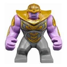 Boneco Big Blocos De Montar Thanos Vingadores Armadura Cinza