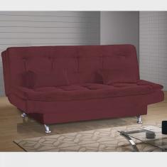 Sofá Cama 3 Lugares com 2 Almofadas Salomé Matrix