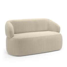 Sofá Orgânico 03 Lugares Living Glee 170cm Bouclê Bege - Abmaza