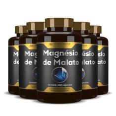 5X Magnésio De Malato Premium 240Caps Hf Suplementos - HF Suplements