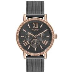 Relógio Feminino Euro Eu6P29Ahk/5F Multi Glow Party Grafite, Eu6p29ahk