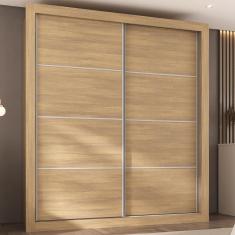 Guarda Roupa Casal Dallas MP4313 2 Portas de Correr 4 Gavetas MDP Madeirado Multimóveis