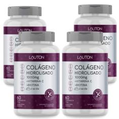 Colageno Hidrolisado Concentrado com Vitamina C + Biotina Lauton - Kit 4