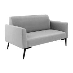 Sofá Namoradeira Pés Villach Marisa Suede D03 - D\`rossi Cor Cinza