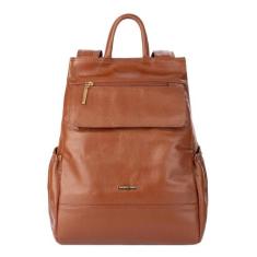 Mochila antifurto de couro Suelen - Andrea Vinci, Whisky