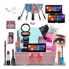 Kit Maquiagem Completa Para Presente Com Caixa Maquiagem - Bazarnaweb