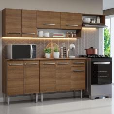 Armário De Cozinha Compacta 229cm Rustic Emilly Madesa 13 Rustic