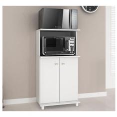 Balcão Para Forno E Microondas 02 Portas Bl3307 Branco