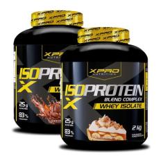 Kit 2x Whey Iso Protein Complex Blend 2Kg XPro Nutrition, CHOCOLATE+BA