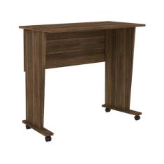 Mesa Multiuso Escritório Dobrável ME4117 c/ Rodízios Nogal - Tecno Mob