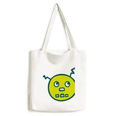 Bolsa de lona para presente estilo robô Art Déco, universo e alienígena, bolsa de compras casual