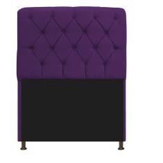 Cabeceira Estofada Lady 90 Cm Solteiro Com Capitonê Suede - Doce Sonho Móveis Roxo