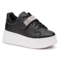 Tênis Feminino Casual Plataforma Confortável Sola Alta-Feminino