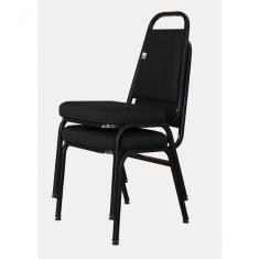 02 Cadeiras Empilhável Para Hotelaria Linha Hotel Jersey Preto