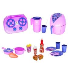 Cozinha Infantil Air Fryer Fogão Panela Comida Prato 20Peças - Altimar