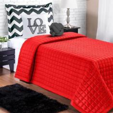 Cobre Leito Isabela Solteiro Olivia Enxovais 04 Pçs Vermelho, Solteiro