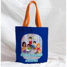 Bolsa Sacola Artesanal de Tecido Redescobrindo leitores - Core Decore