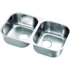 Cuba Dupla Embutir Aço para Cozinha Franke  sem Válvula Fosco 04884