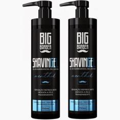 Shaving Gel De Barbear Big Barber 750ml Menthol Caixa Com 2 Unidades