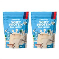 Kit 2un Whey Protein Zero Lactose 900g New Nutrition, Amendoim
