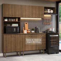 Armário de Cozinha Compacta 235cm Rustic Gourmet Madesa Xc03